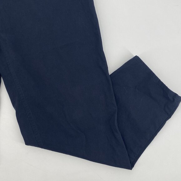 COS Size 8 Navy Blue Ultra High Waisted Button Fly Pants Cropped Ankle Length - Picture 4 of 14